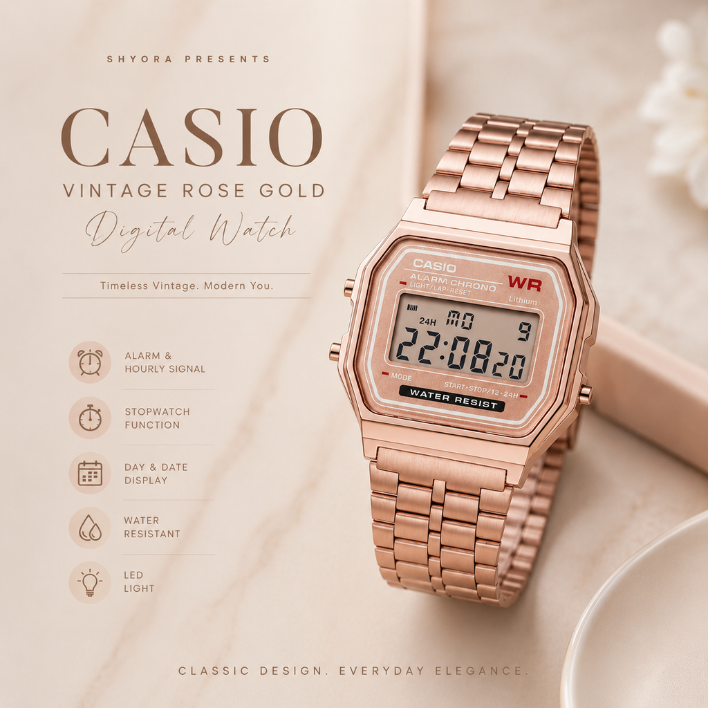 SHYORA x Casio Vintage Rose Gold Watch