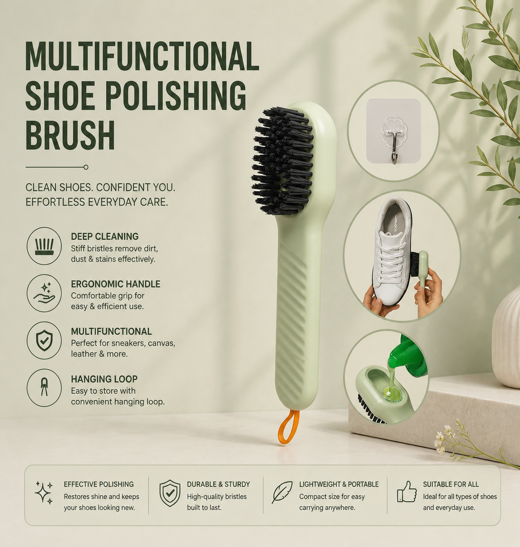 Multifunctional Shoe Polishing Brush