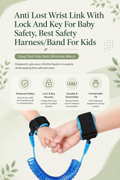 Anti Lost Wrist Link With Lock And Key For Baby Safety, Best Safety Harness/Band For Kids