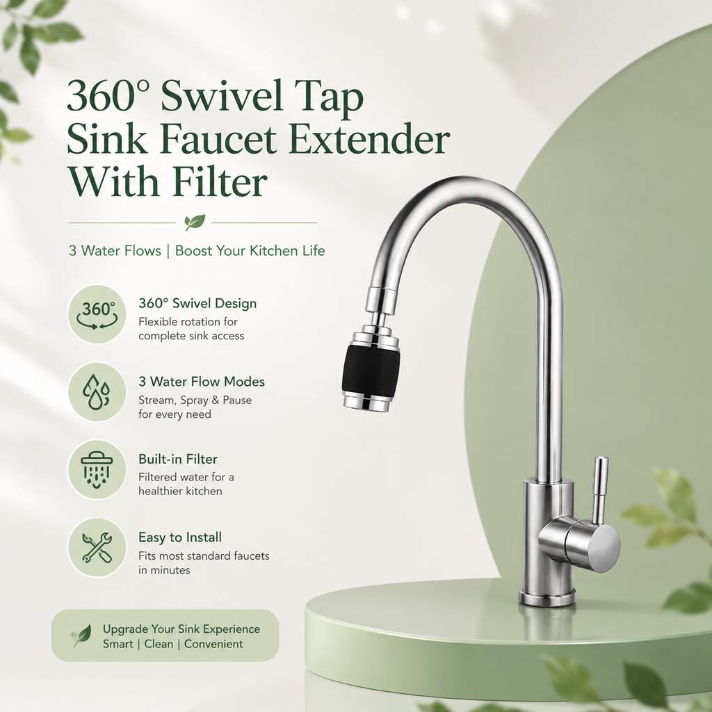 360° Swivel Tap Sink Faucet Extender With Filter