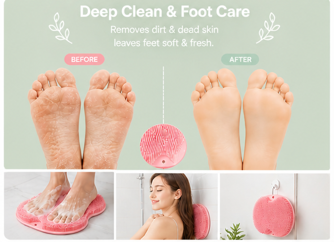 Silicone Multiuse Scrubber For Bath, Foot