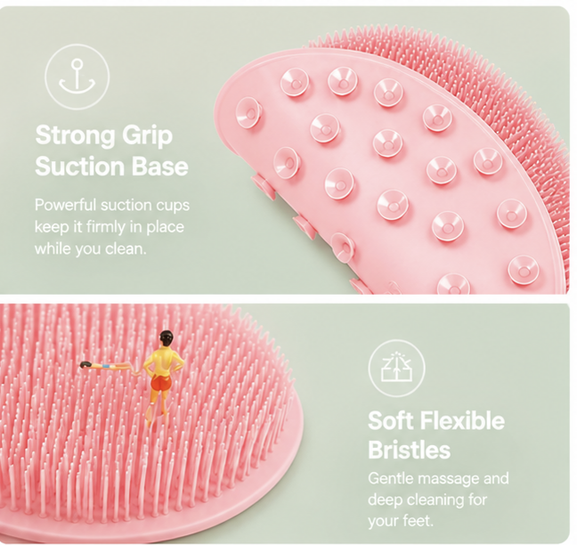 Silicone Multiuse Scrubber For Bath, Foot