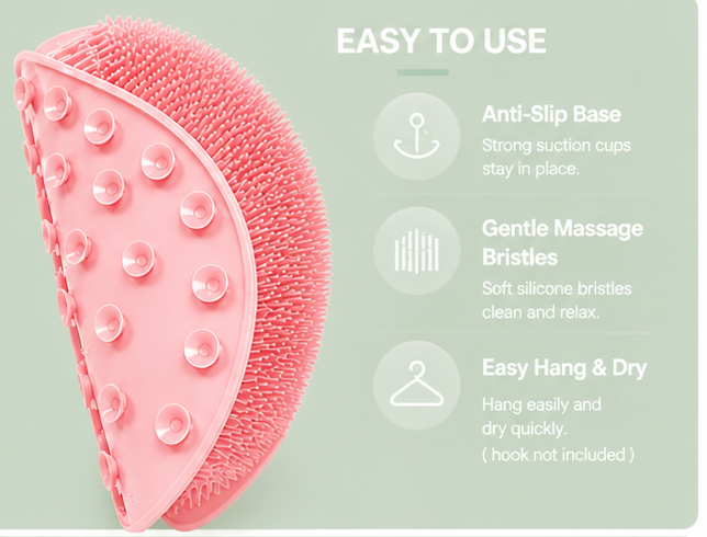 Silicone Multiuse Scrubber For Bath, Foot