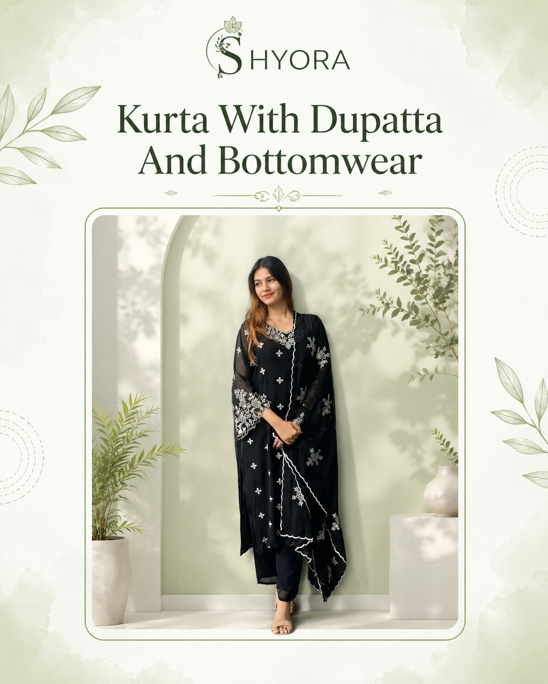 Kurta With Dupatta And Bottomwear